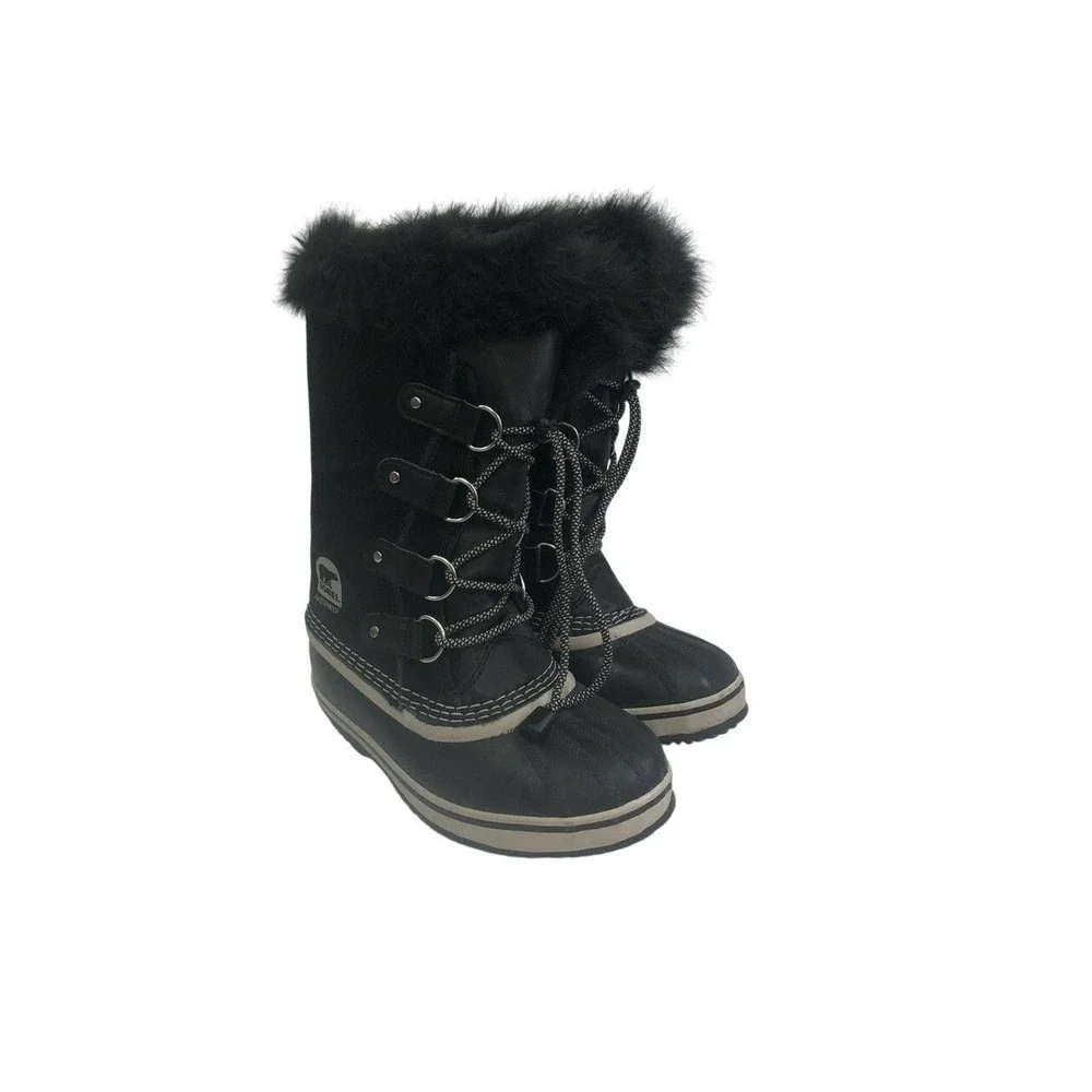 Sorel Black and Cream Rubber Boots‎